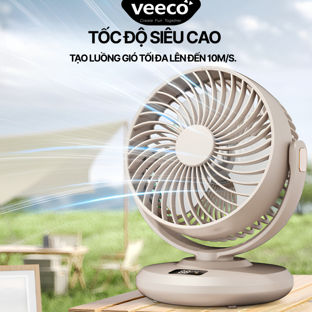 Quạt Mini VDF-268 Gió Siêu Mạnh Để Bàn, Treo Tường Tiện Lợi, Quay Gập 180 Độ Thời Gian Pin Dài | BigBuy360 - bigbuy360.vn