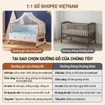 TableTrove nôi cho bé sơ sinh ngủ 3in1 Đa Năng Biến Thành Bàn Học & Nôi Đưa Điều Chỉnh Chiều giao Mosquito Netting — ảnh 4