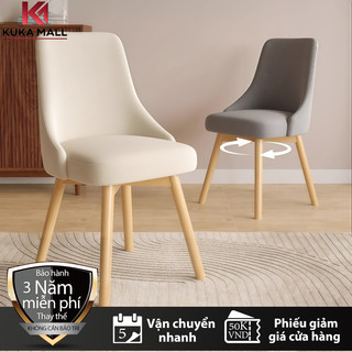 Ghế Xoay 360°, Ghế Ăn, Ghế Trang Điểm, Gỗ Tự Nhiên, Nệm Mềm, Chống Ẩm, Dùng Phòng Ngủ, Phòng Ăn