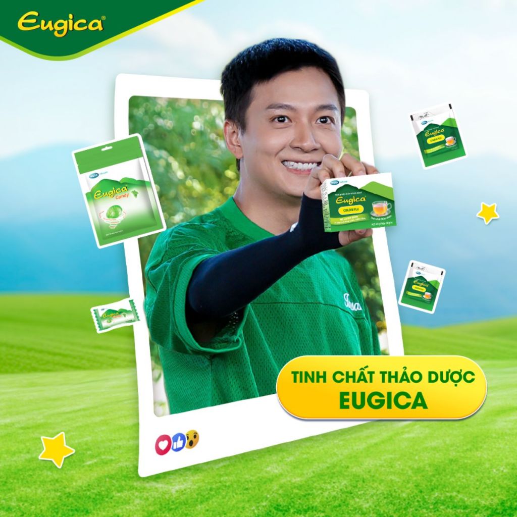 Kẹo ngậm thảo dược Eugica giúp ho cảm bay xa, hơi thở thơm tho và giọng nói trong veo (Túi zip 15 viên)
