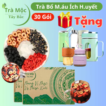 Trà Bổ M.áu Ích H.uyết (Tặng Bình) Kỷ Tử Dâu Tằm Táo Đỏ 30 Gói – Hương Vị Tự Nhiên, Thanh Lọc dưỡng nhan cao cấp