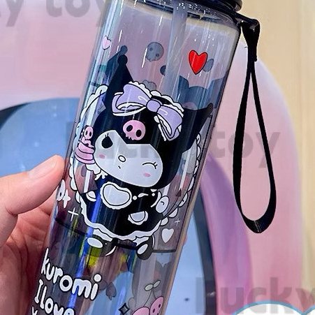 Bình nước nhựa hoạt hình dung tích 800ml đáng yêu, tiện lợi alee