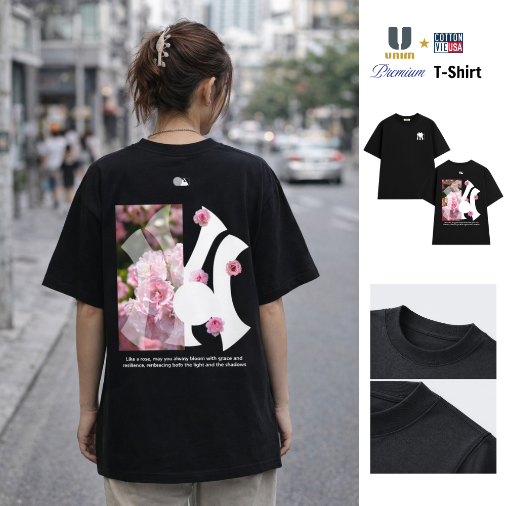 [VẢI 250 GSM] Áo Thun NYC Hoa Đào 2024 Form Unisex Nhiều Màu Vải Cotton 250 GSM Cao Cấp - AP96