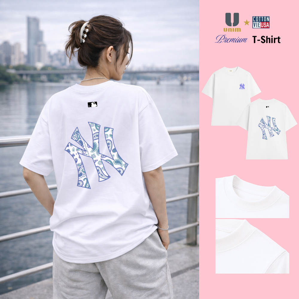 [VẢI 250 GSM] Áo Thun NYC Hoa Đào 2024 Form Unisex Nhiều Màu Vải Cotton 250 GSM Cao Cấp - AP96