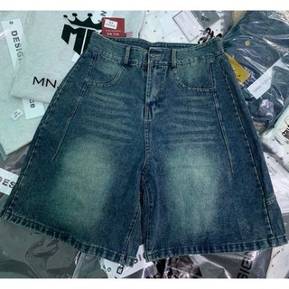 Quần Jean Ngố Baggy Mei Clothing - Quần Short Ngố Jean Nữ Oversize Hack Dáng Thoải Mái