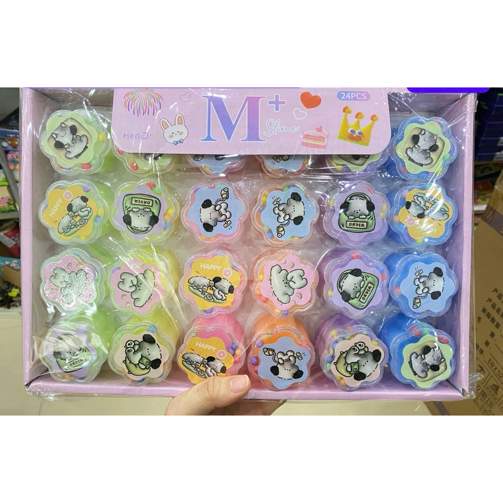 Sỉ khay 12/24 Đồ chơi Slime chất nhờn ma quái squishy nhiều mẫu nhiều màu