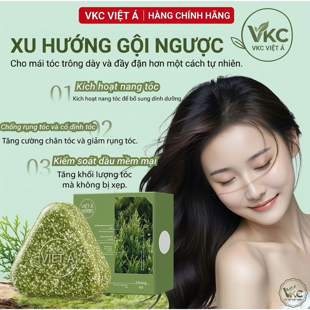 Thanh Xà Bông Gội Đầu Thảo Dược – Kích Thích Mọc Tóc & Giảm Rụng Hiệu Quả