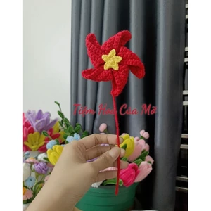 Chong chóng len gắn kính xe hình cờ Tổ quốc Việt Nam