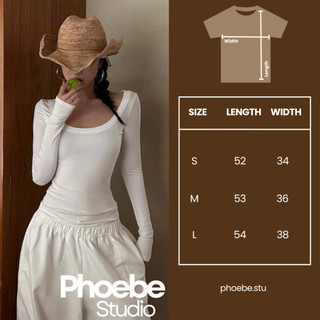 Áo Cổ Tròn Viền To, Tay Dài Cotton - Phoebe Studio [AO00292]