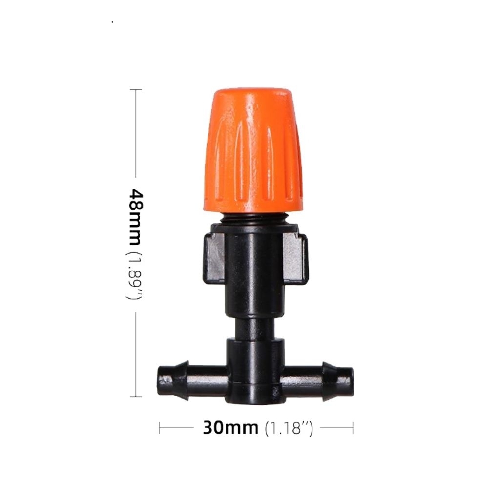 10 cái [ 10 cái ] Béc Tưới Phun Sương Đơn Cam Kèm Chân Tê Nối Ống 6mm Tưới Cây, Tưới Lan, Làm Mát