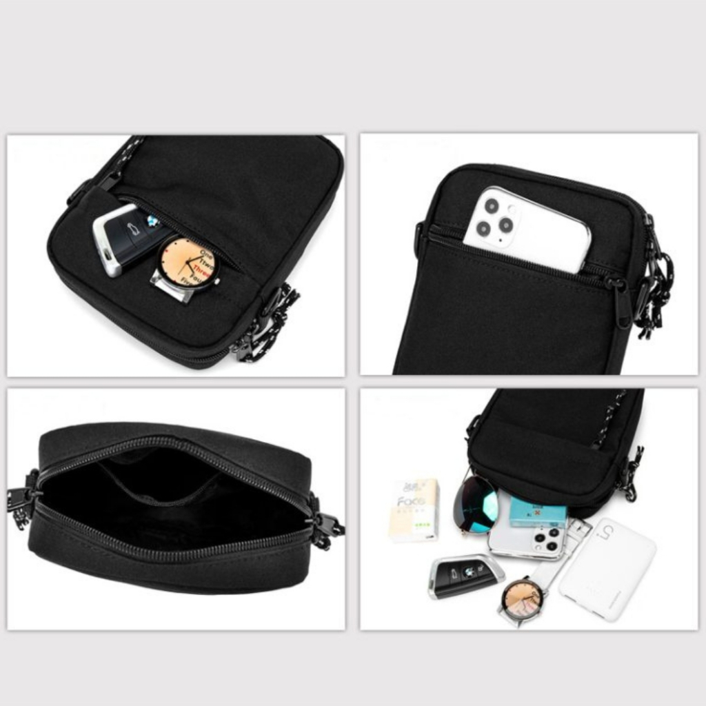 Túi Đeo Chéo Mini Canvas DV304 - Túi Vải Đeo Chéo Nam Nữ Gọn Nhẹ Cá Tính