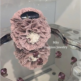 [BST Hoa Ren] Kẹp tóc hoa ren tím 7 lớp cao cấp • Mây Fashion Jewelry - K42609