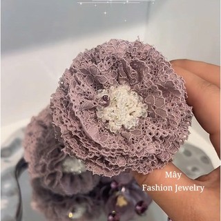 [BST Hoa Ren] Kẹp tóc hoa ren tím 7 lớp cao cấp • Mây Fashion Jewelry - K42609