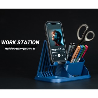 Kệ Đựng Dụng Cụ Đa Năng + Giá Đỡ Điện Thoại 2in1 – Khay Sắp Xếp Bàn Làm Việc Gọn Gàng, Tiện Lợi