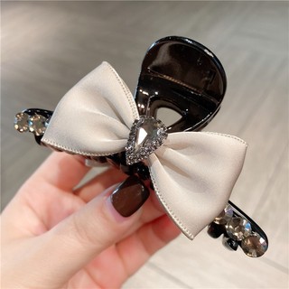Kẹp tóc 11cm thiết kế nơ lụa đính đá • Mây Fashion Jewelry - K42603