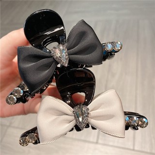 Kẹp tóc 11cm thiết kế nơ lụa đính đá • Mây Fashion Jewelry - K42603