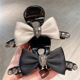Kẹp tóc 11cm thiết kế nơ lụa đính đá • Mây Fashion Jewelry - K42603