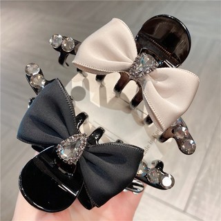 Kẹp tóc 11cm thiết kế nơ lụa đính đá • Mây Fashion Jewelry - K42603