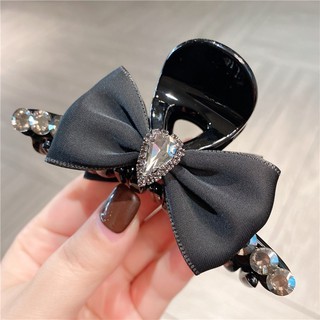 Kẹp tóc 11cm thiết kế nơ lụa đính đá • Mây Fashion Jewelry - K42603