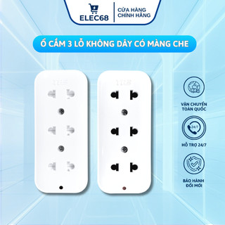 Ổ cắm điện 3 TPE có màng che - không dây chịu tải 2500W - OD3/6-OD3/8 siêu an toàn-thietbidienelec68