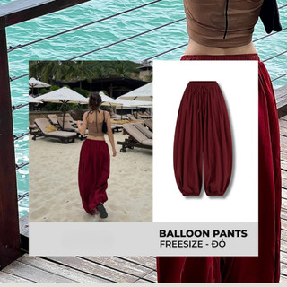 Quần Balloon Pants Cạp Chun Ống Boom Bo Gấu Quanballoonpants47 Thiết Kế Hiện Đại Tôn Dáng 247Store