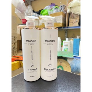 (auth) Cặp dầu gội xả MELODY 800ml Phục Hồi Ngăn Tóc Gãy Rụng , Siêu Mềm Mượt Tóc