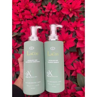 (auth) cặp dầu gội xả LACOS 800ml phục hồi ngăn tóc gãy rụng