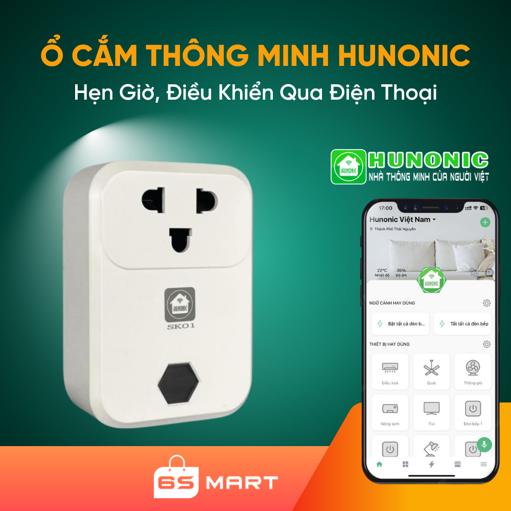 Ổ cắm WiFi thông minh Hunonic SK01