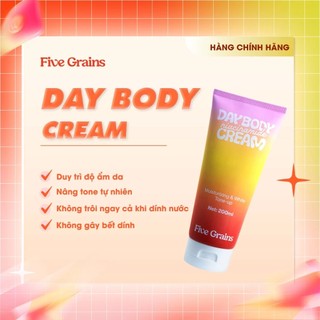 [Y372] Kem dưỡng trắng da Cao cấp FIVE GRAINS - Ban Ngày - Niacinamide, Alpha-Arbutin nâng tone 200ML