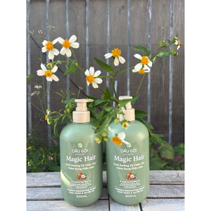 Combo 2 Chai Dầu Gội Magic Hair 500ml lBí Quyết Giúp Giảm Rụng Tóc Hiệu Quả Kết Hợp Tự Nhiên & Khoa Học,l