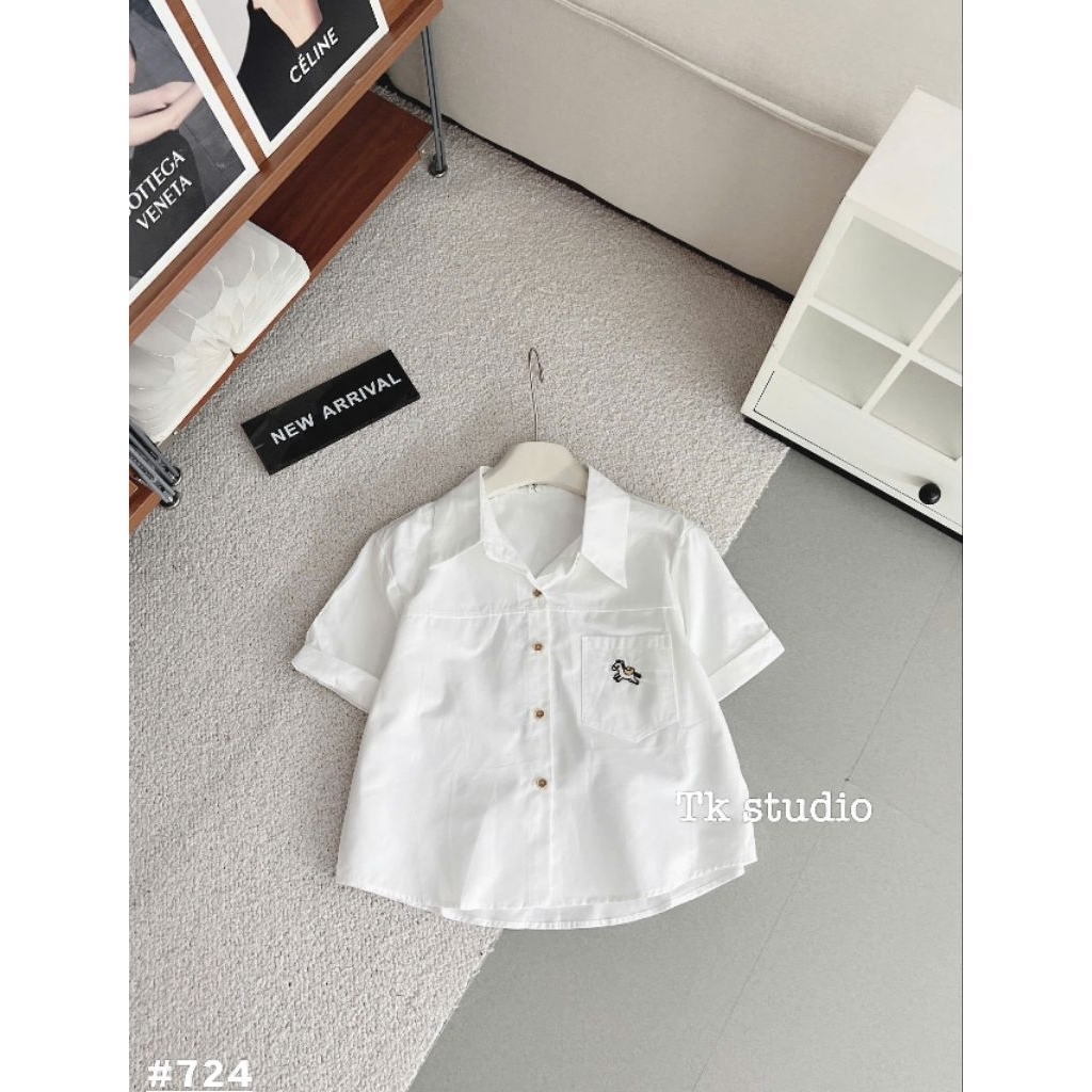 [𝑯𝒂 𝑨𝒏𝒉] Áo Sơ Mi Cộc Thô Tang Túi Ngựa QCL1