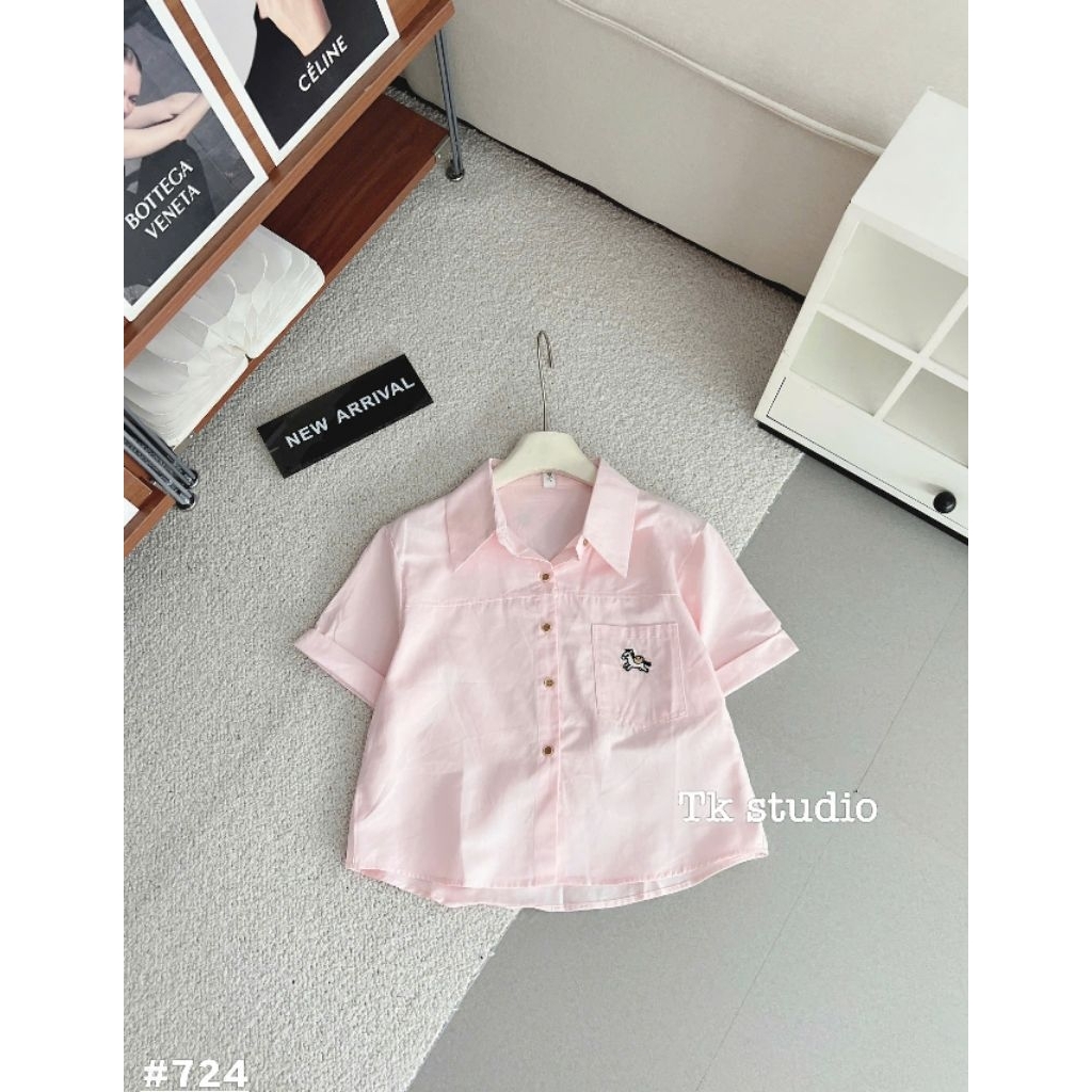 [𝑯𝒂 𝑨𝒏𝒉] Áo Sơ Mi Cộc Thô Tang Túi Ngựa QCL1