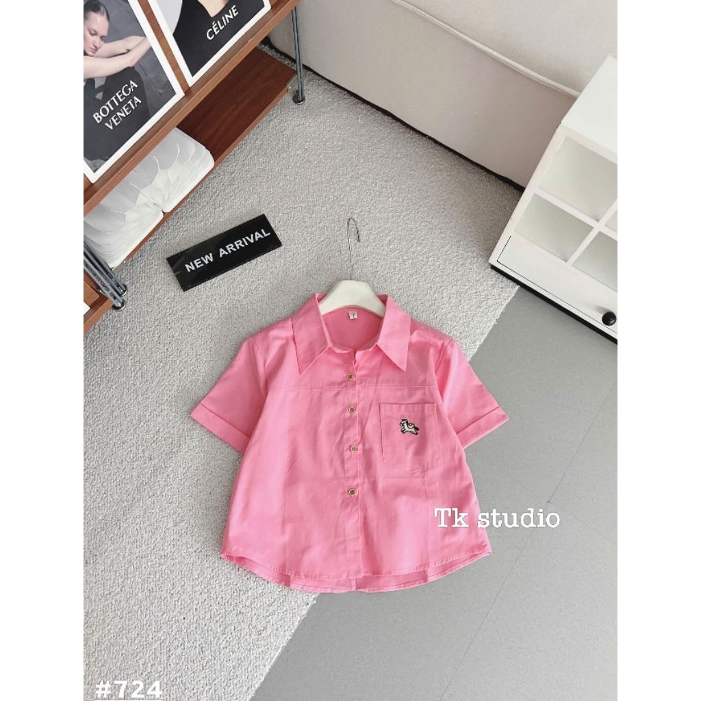 [𝑯𝒂 𝑨𝒏𝒉] Áo Sơ Mi Cộc Thô Tang Túi Ngựa QCL1