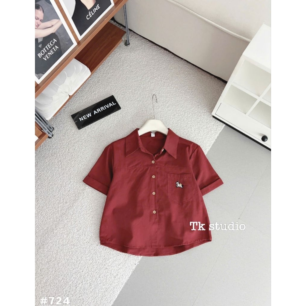 [𝑯𝒂 𝑨𝒏𝒉] Áo Sơ Mi Cộc Thô Tang Túi Ngựa QCL1