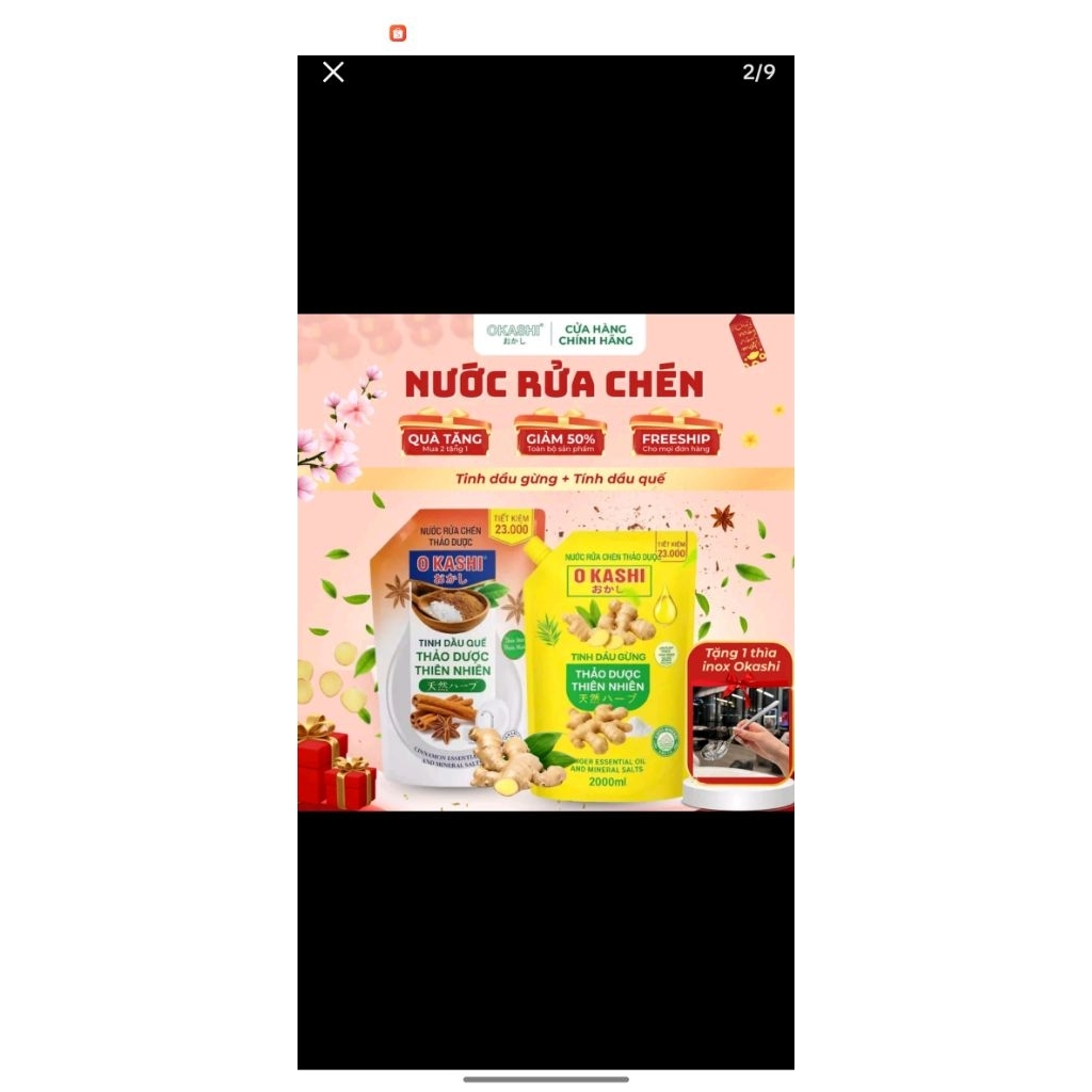 Nước rửa chén Okashi đánh bay mọi vết dầu mỡ