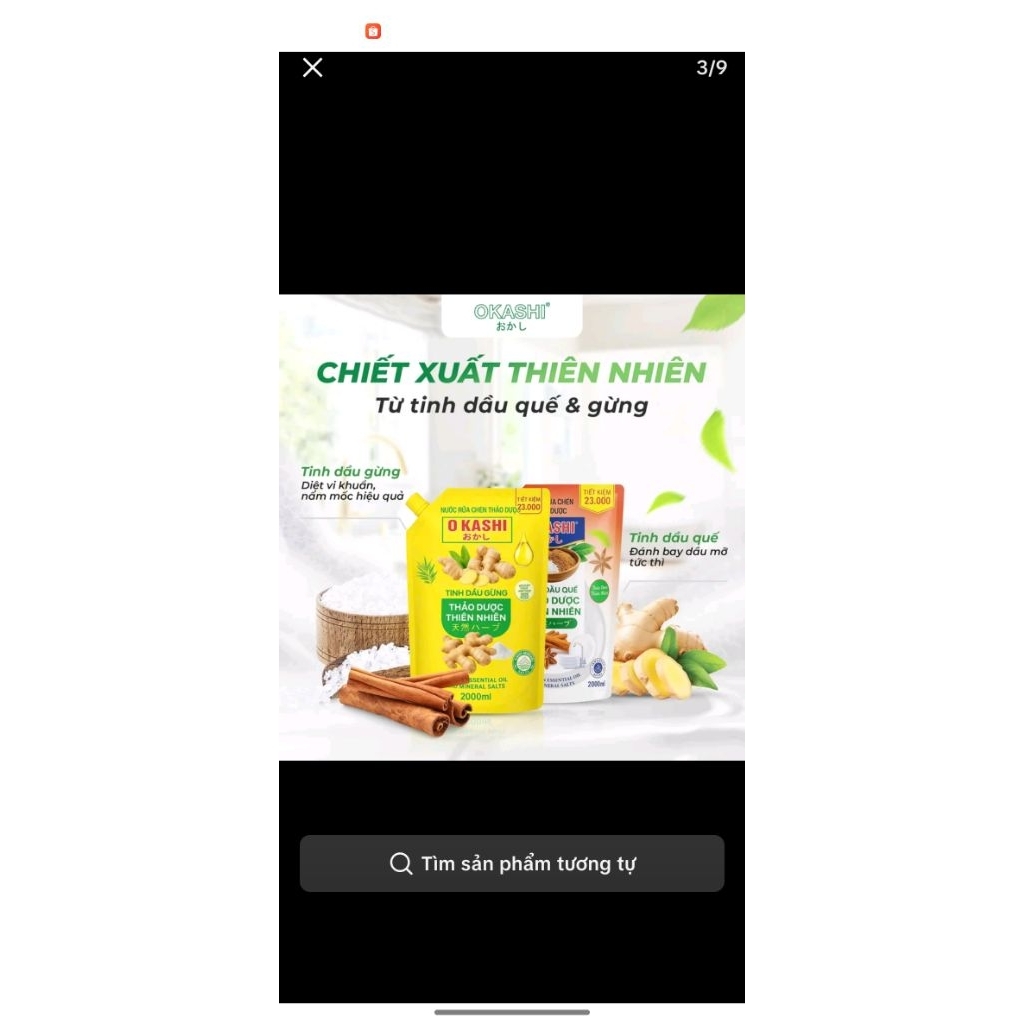 Nước rửa chén Okashi đánh bay mọi vết dầu mỡ