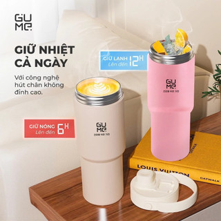 Cốc Giữ Nhiệt GUME GM-F3301 735ml Inox 316 Cao Cấp – Có Quai Xách, Thiết Kế Hiện Đại