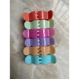 Set 12 Kẹp Càng Cua 5 Răng Pastel Bền Đẹp Giá Rẻ Bèo Đủ Màu