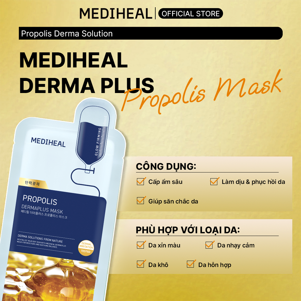 Combo 10 Mặt Nạ dưỡng da chuyên sâu Mediheal Dermaplus Sheet Mask 22ml - FS