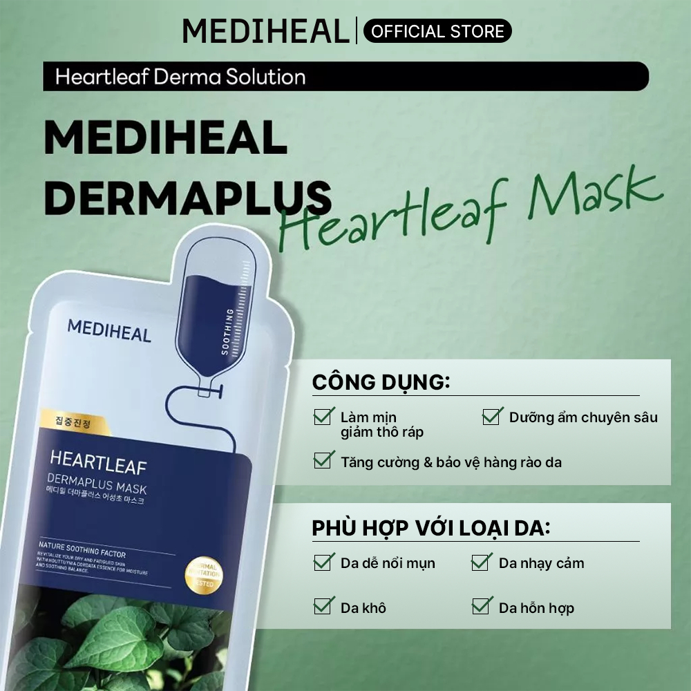 Combo 10 Mặt Nạ dưỡng da chuyên sâu Mediheal Dermaplus Sheet Mask 22ml - FS