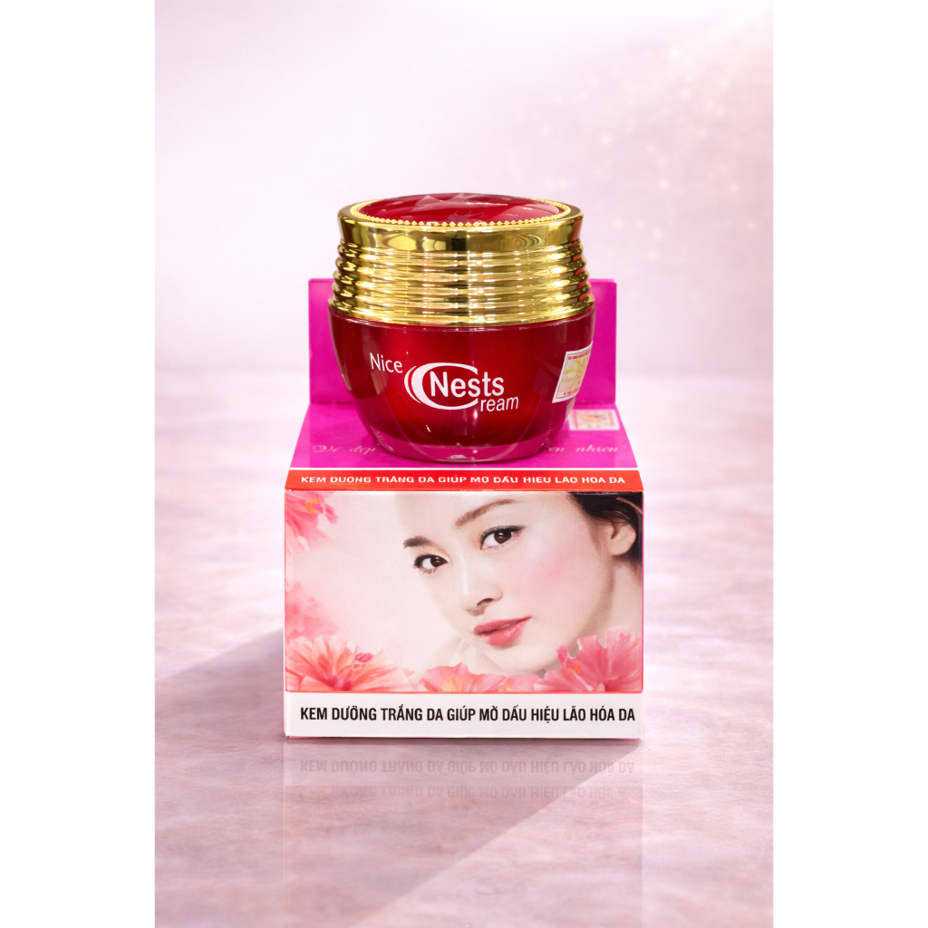 NICE NEST - KEM DƯỠNG TRẮNG DA GIÚP MỜ DẤU HIỆU LÃO HÓA DA - 10G
