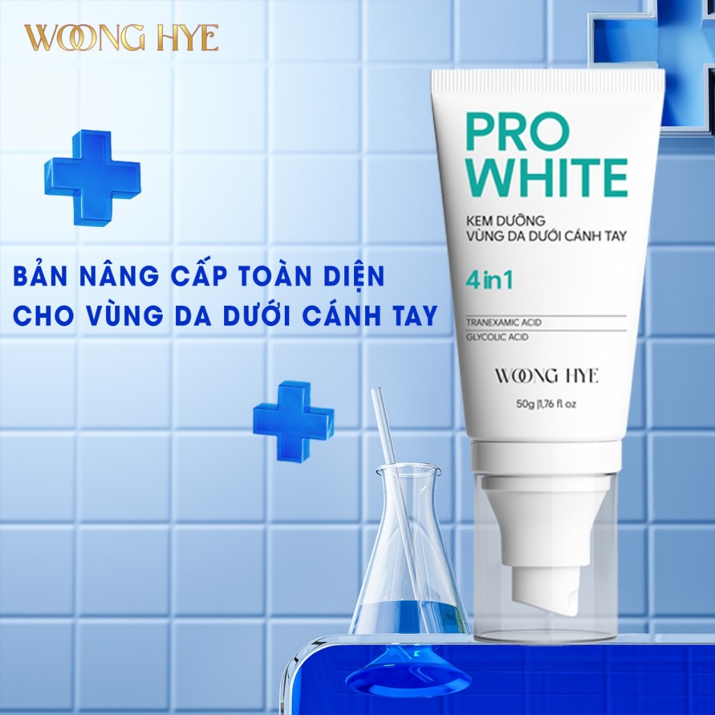 Kem dưỡng trắng, giảm thâm nách Woong Hye 4 IN 1, khử mùi và kiểm soát mồ hôi 50g - PRO WHITE
