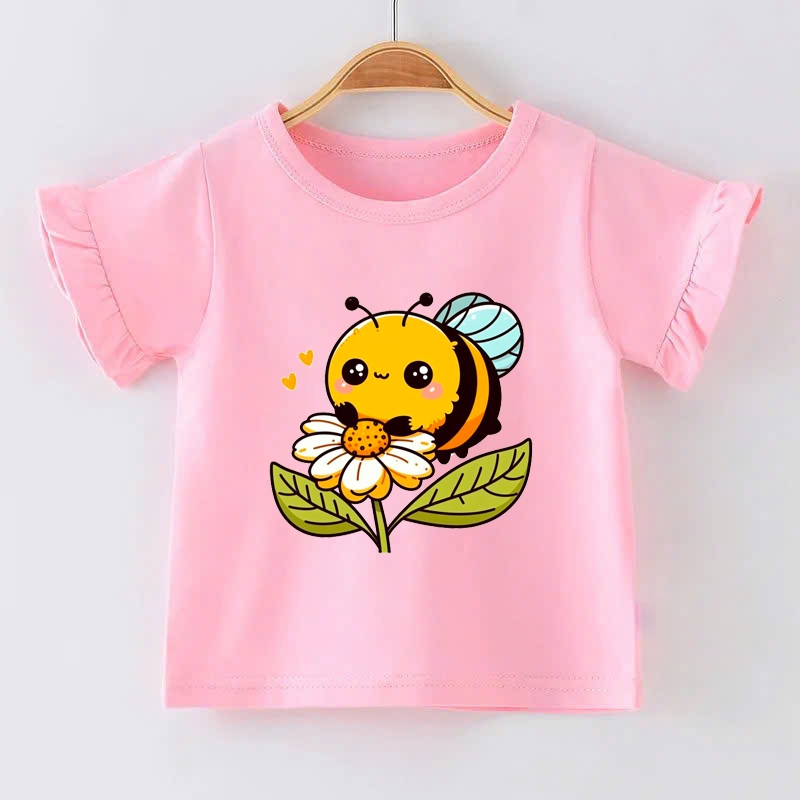 👕 Áo Thun Bé Gái mềm mịn thoáng mát in hình dễ thương 👕 AT680