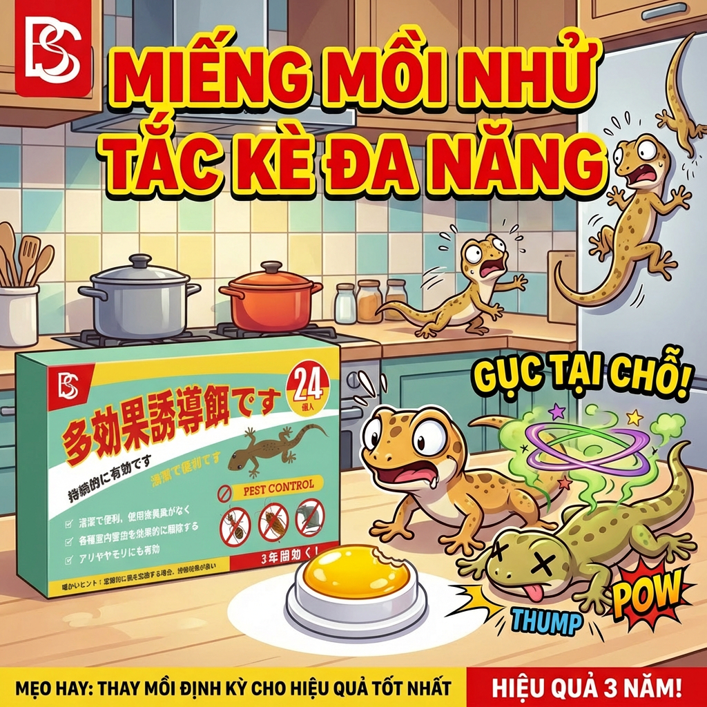🦎Diệt sạch hoàn toàn thằn lằn và côn trùng🦎Thuốc diệt thằn lằn Bả diệt thằn lằn 1 hộp 24 viên