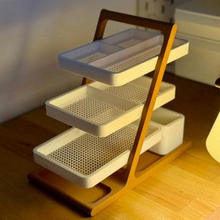 Kệ để bàn 3 tầng đa năng cao cấp – Giá đựng đồ mini gọn gàng, decor bàn làm việc, kệ lưu trữ mỹ phẩm/phụ kiện