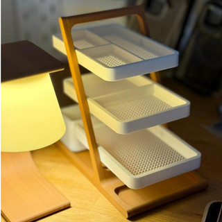 Kệ để bàn 3 tầng đa năng cao cấp – Giá đựng đồ mini gọn gàng, decor bàn làm việc, kệ lưu trữ mỹ phẩm/phụ kiện