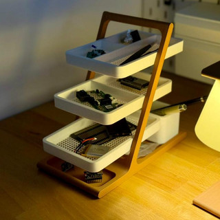 Kệ để bàn 3 tầng đa năng cao cấp – Giá đựng đồ mini gọn gàng, decor bàn làm việc, kệ lưu trữ mỹ phẩm/phụ kiện