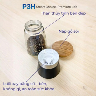 Hũ Xay Tiêu Thủy Tinh LocknLock CKO116 170ml – Lọ Xay Gia Vị Cao Cấp, Nắp Xoay Tiện Lợi
