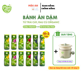 Bánh ăn dặm hũ Mămmy cho bé 6 tháng, snack dinh dưỡng vị nhẹ dễ ăn, tiện dụng cho mẹ và bé mỗi ngày