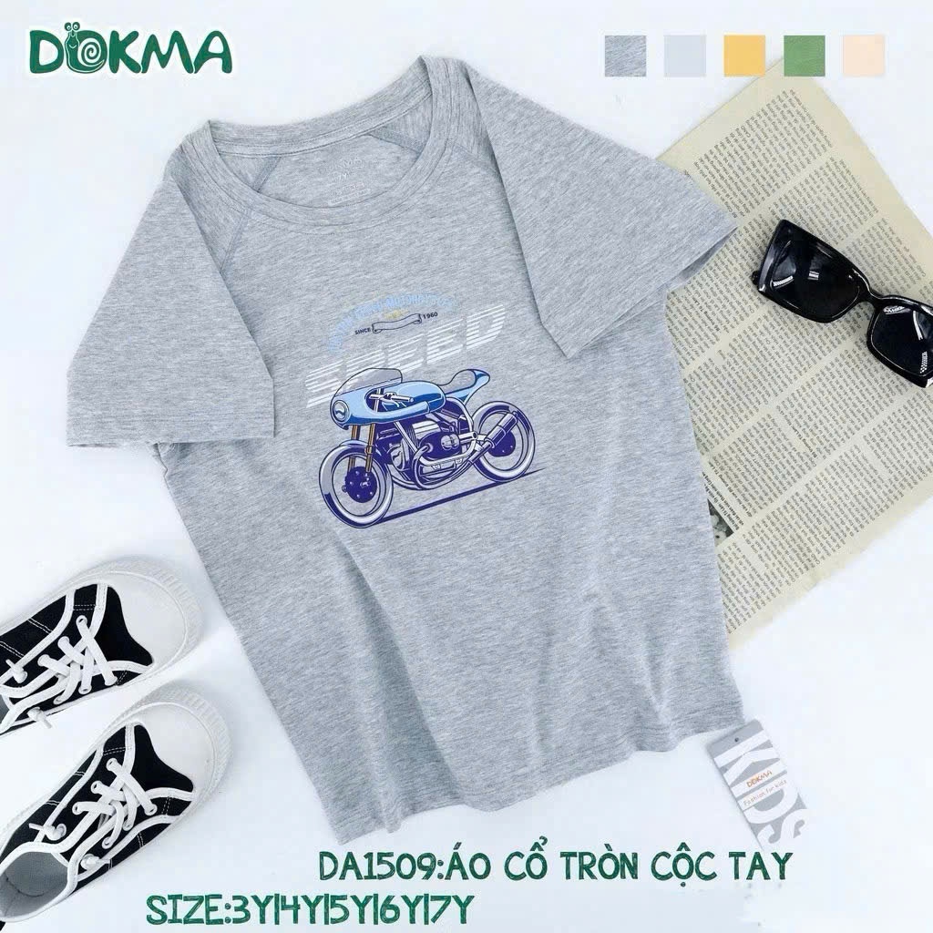 (11-25kg, 3-7Y) Áo Cộc Tay Bé Trai Dokma DA2093 DA2132 DA2739 DA2868 DA2945 DA2957 DA1509